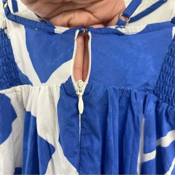 Anthropologie Printed Babydoll Smock Maxi Dress Size XS *Flawed* Spring Summer - Picture 7 of 11